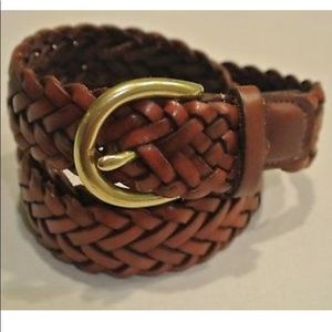 Coach Brown Braided Leather Belt Mint!